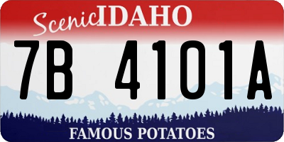 ID license plate 7B4101A