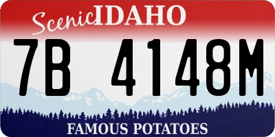 ID license plate 7B4148M