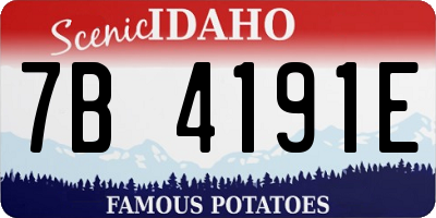 ID license plate 7B4191E