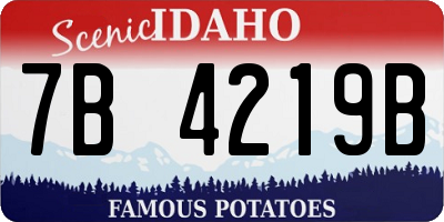 ID license plate 7B4219B
