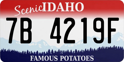 ID license plate 7B4219F