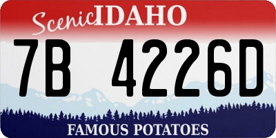 ID license plate 7B4226D