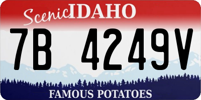 ID license plate 7B4249V