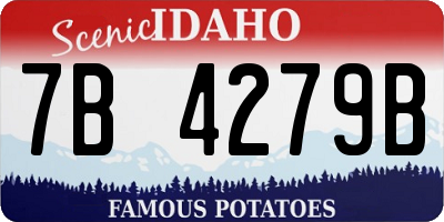 ID license plate 7B4279B