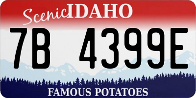 ID license plate 7B4399E