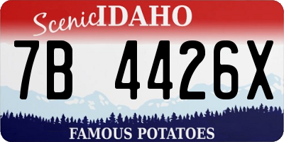 ID license plate 7B4426X