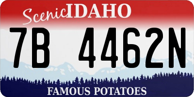 ID license plate 7B4462N