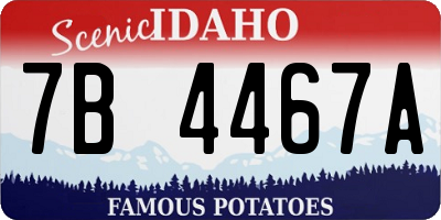 ID license plate 7B4467A