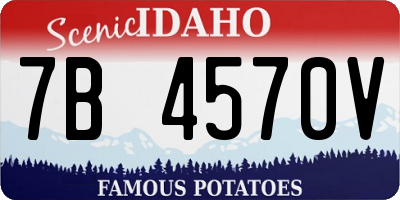 ID license plate 7B4570V