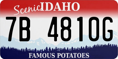 ID license plate 7B4810G