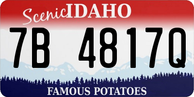 ID license plate 7B4817Q