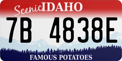 ID license plate 7B4838E