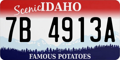 ID license plate 7B4913A