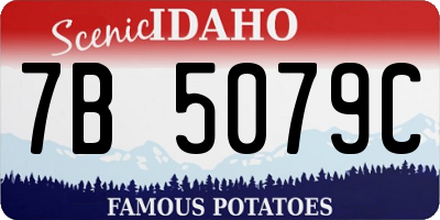 ID license plate 7B5079C