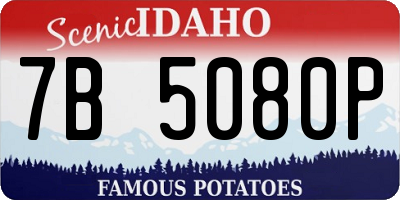 ID license plate 7B5080P