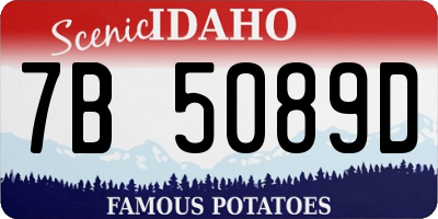 ID license plate 7B5089D