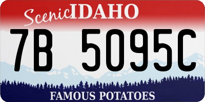 ID license plate 7B5095C