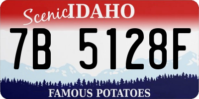 ID license plate 7B5128F