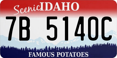 ID license plate 7B5140C