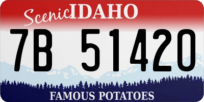 ID license plate 7B5142O