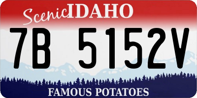 ID license plate 7B5152V
