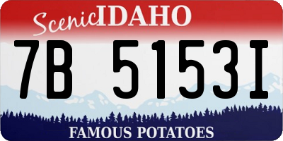 ID license plate 7B5153I