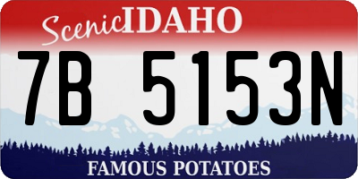 ID license plate 7B5153N