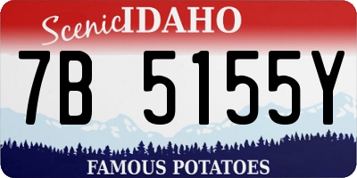 ID license plate 7B5155Y