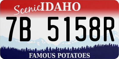 ID license plate 7B5158R