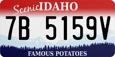 ID license plate 7B5159V