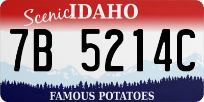 ID license plate 7B5214C