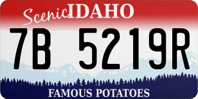 ID license plate 7B5219R