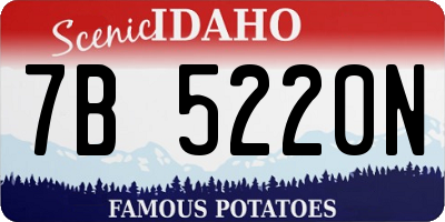 ID license plate 7B5220N