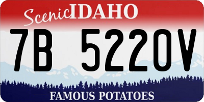 ID license plate 7B5220V
