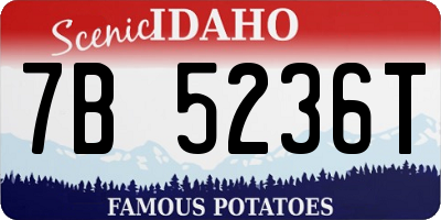 ID license plate 7B5236T