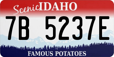 ID license plate 7B5237E