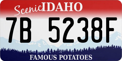 ID license plate 7B5238F