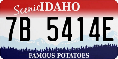 ID license plate 7B5414E