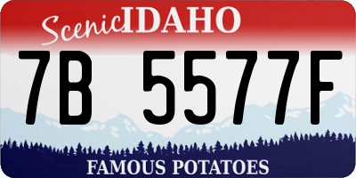 ID license plate 7B5577F