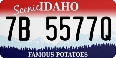 ID license plate 7B5577Q