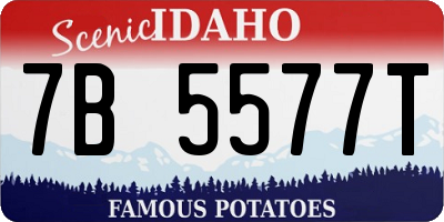 ID license plate 7B5577T