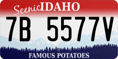 ID license plate 7B5577V