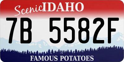 ID license plate 7B5582F