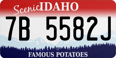 ID license plate 7B5582J