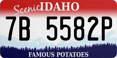ID license plate 7B5582P