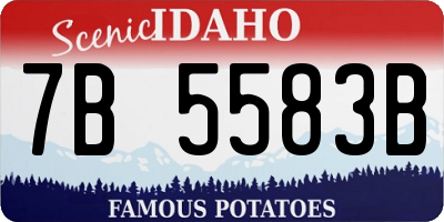 ID license plate 7B5583B