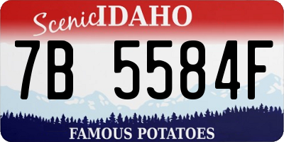 ID license plate 7B5584F