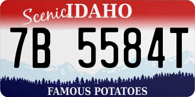 ID license plate 7B5584T