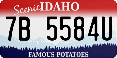 ID license plate 7B5584U