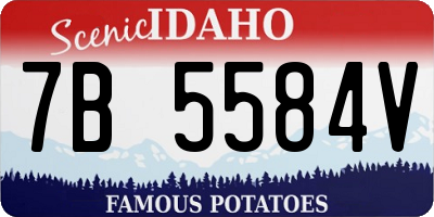 ID license plate 7B5584V